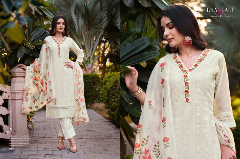 Lucknowi Vol 3 By Lily And Lali Chanderi Kurti Bottom With Dupatta Wholesale Price In Surat

